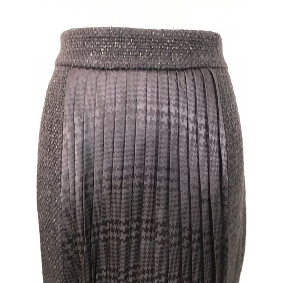 2B Rych Wool Blend Pleated Tweed Pencil Skirt - Picture 6 of 8